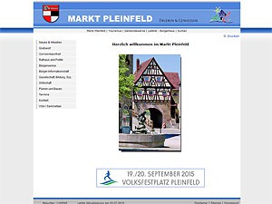 Webseite der Marktgemeinde Pleinfeld